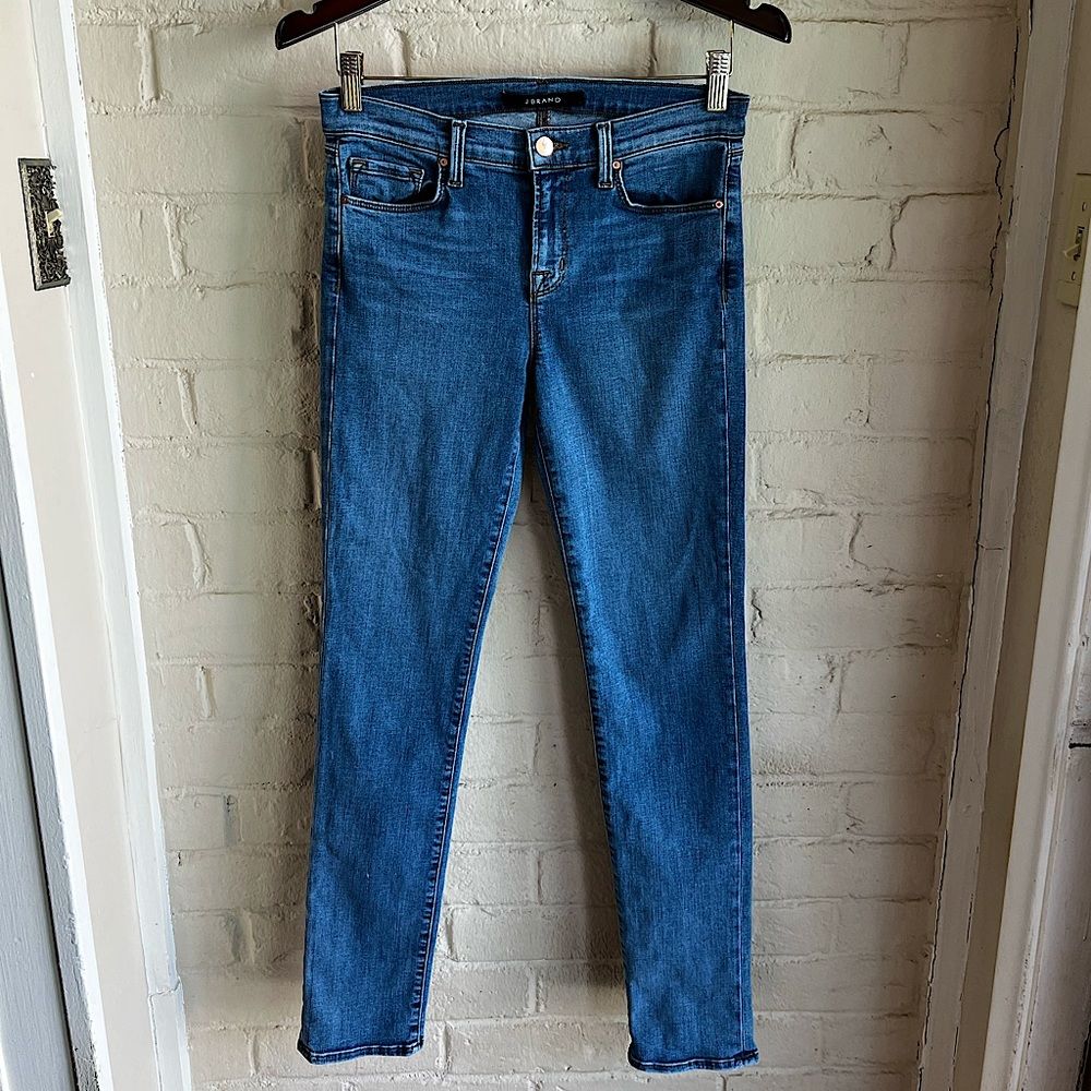 J Brand size 28 Rail Pico style blue skinny jeans boho casual basic denim
